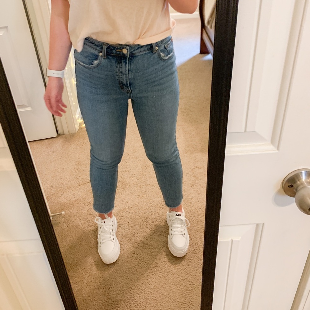High Waisted Boyfriend Jeans